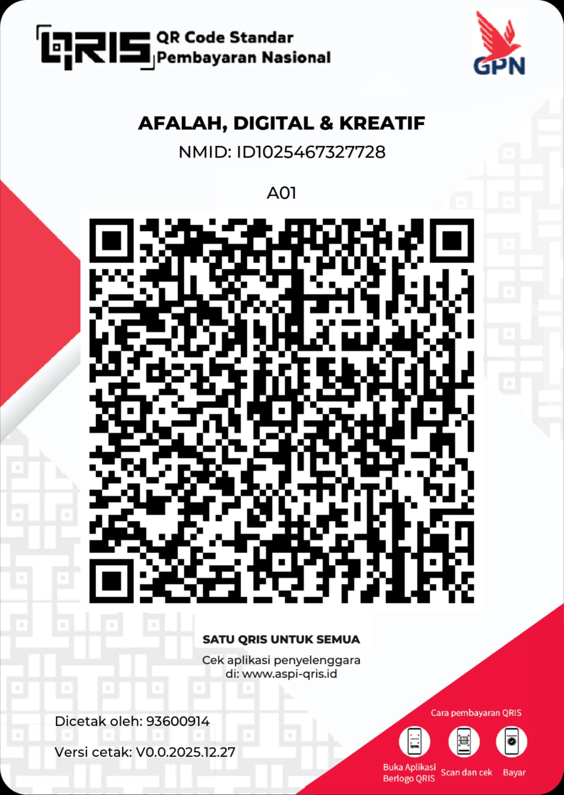QRIS Payment AFALAH